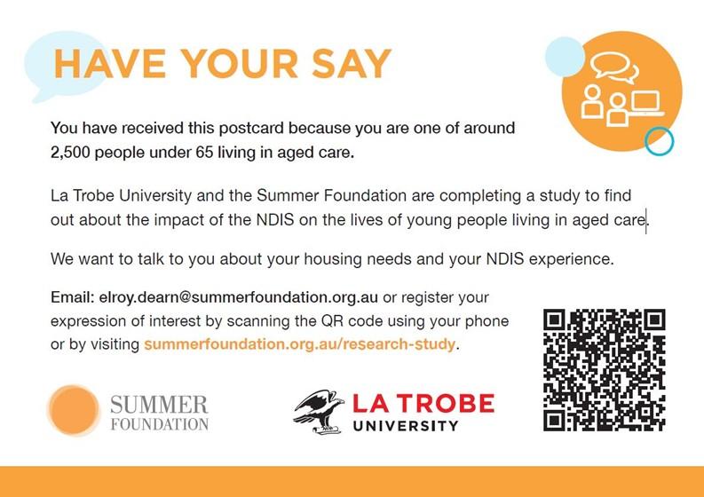 La Trobe University and Summer Foundation research info card